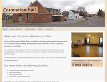 Tablet Screenshot of coronationhall-bletchley.co.uk